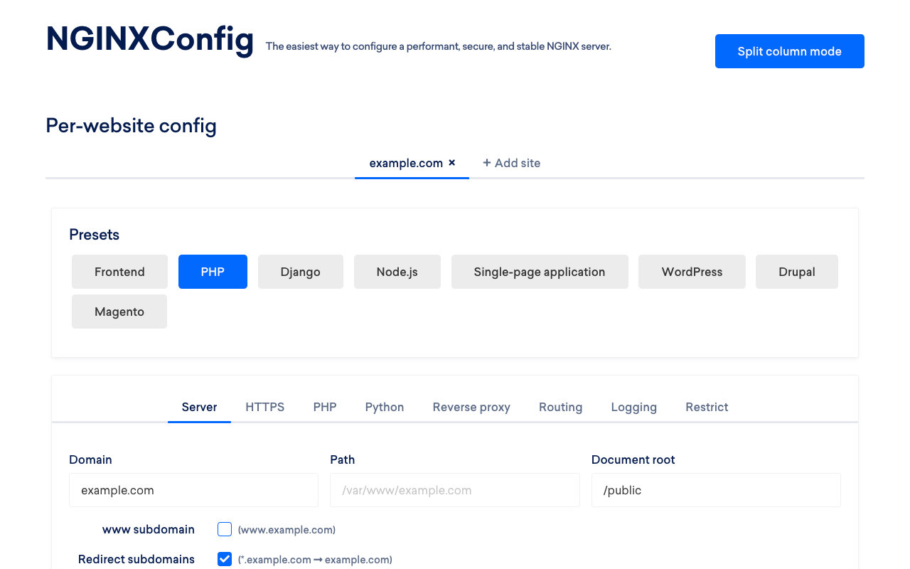 NGINX Config で nginx 設定を楽しよう